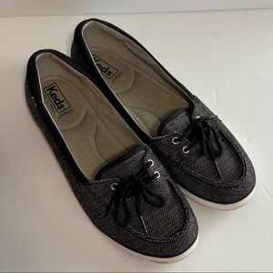 Keds ortholite sz 10 black slip on loafers